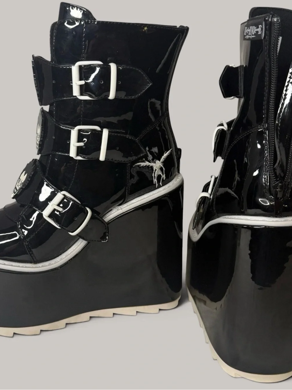 YRU x Death Note Ryuk Dune Lo Platform Boots Size 6 Goth Anime Rare